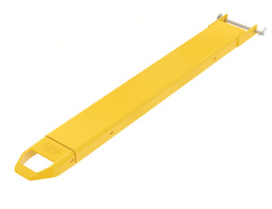 Vestil Steel Pin Style Single Fork Extension - 5 In. x 54 In. 4,000 lb - Yellow