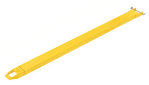 Vestil Steel Pin Style Single Fork Extension - 4 In. x 84 In. 4000 lb - Yellow