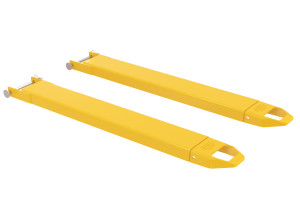Vestil Steel Pin Style Fork Extensions - 6 In. x 48 In. 4,000 lb - Yellow