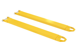 Vestil Steel Pin Style Fork Extensions - 6 In. x 63 In. 4,000 lb - Yellow