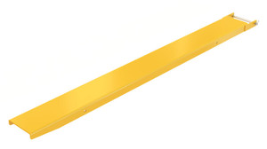 Vestil Steel Pin Style Single Fork Extension - 7 In. x 84 In. 4,000 lb - Yellow