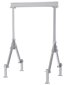 Vestil Aluminum Fixed Height Gantry Crane With Adjustable Leveling Option 8 ft. X - 10 ft. 4000 lb - Silver