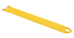 Vestil Steel Pin Style Single Fork Extension - 6 In. x 63 In. 4,000 lb - Yellow