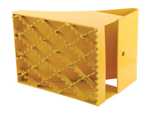 Vestil Fabricated Steel Wheel Chock - 10-3/4 In. Length - Yellow