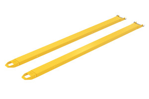 Vestil Steel Pin Style Fork Extensions - 5 In. x 108 In. 4000 lb - Yellow