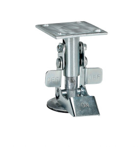 Vestil Steel Top Mount Floor Lock - 4-7/8 to 5-5/8 In. Height Silver 1,200 lb