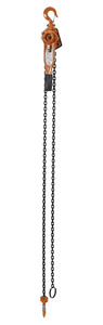 Vestil Steel Economy Lever Hoist - 10 Ft. Chain Length 2000 lb - Orange