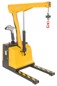 Vestil Steel Electric Powered Low Profile Floor Crane - 1600 lb - Yellow