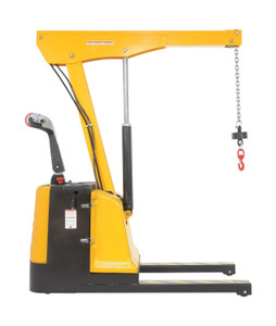 Vestil Steel Electric Powered Low Profile Floor Crane - 1600 lb - Yellow