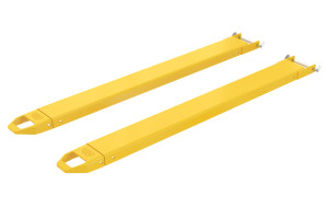 Vestil Steel Pin Style Fork Extensions - 6 In. x 66 In. 4,000 lb - Yellow