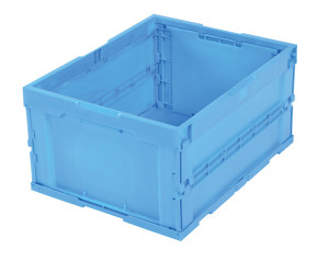 Vestil Plastic Folding Container - 500 lb - Blue