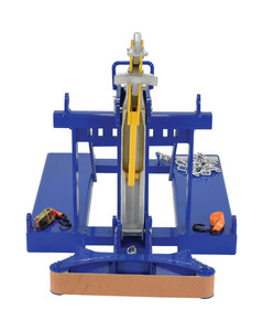 Vestil Steel Automatic Eagle Beak 1 Drum with Belt Saddle - 1,000 lb - Blue