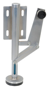 Vestil Steel Left Mount Hand Operated Floor Lock - 10 to 12 In. Height - Silver