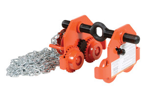 Vestil Steel Geared Eye Manual Trolley - 2000 lb - Orange