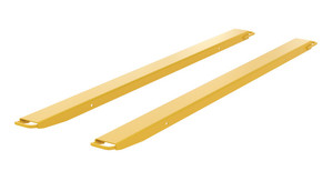 Vestil Steel High Strength Fork Extensions - 4 In. x 84 In. 4,000 lb - Yellow