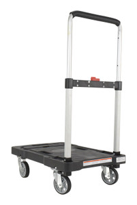 Vestil Plastic Fold Flat Cart - 26-3/4 In. x 16-1/4 In. 300 lb - Black