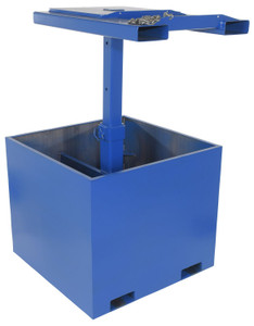 Vestil Steel Trash Bin Compactor - 4,000 lb Filled Weight Blue, Empty