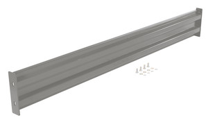 Vestil Steel 2 Ribbed Bolt On Style Guard Rail - 78 In. Length - Gray Semi Gloss