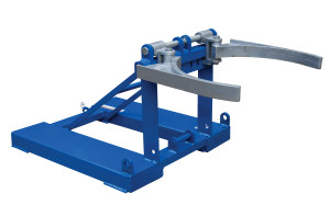 Vestil Steel Fork Mounted Poly Drum Handler - 48-3/8 In. x 28-1/2 In. x 22-3/8 In. 1,100 lb - Blue