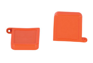 Vestil Thin Polyurethane Magnetic Fork Tip Protector - 5-5/8 In. x 3/4 In. Fork Pocket - Orange