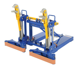 Vestil Steel Automatic Eagle Beak 2 Drum with Belt Saddle - 1,000 lb - Blue