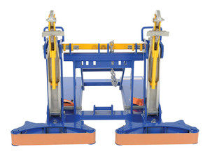 Vestil Steel Automatic Eagle Beak 2 Drum with Belt Saddle - 1,000 lb - Blue