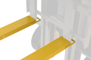 Vestil Steel High Strength Fork Extensions - 5 In. x 63 In. 4,000 lb - Yellow