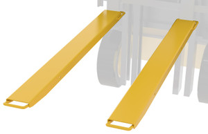 Vestil Steel High Strength Fork Extensions - 5 In. x 63 In. 4,000 lb - Yellow