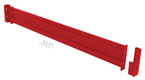 Vestil Steel 2 Ribbed Drop In Style Guard Rail - 78 In. Length - Red
