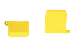 Vestil Thin Polyurethane Magnetic Fork Tip Protector - 5-5/8 In. x 3/4 In. Fork Pocket - Yellow