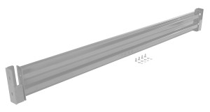 Vestil Steel 2 Ribbed Drop In Style Guard Rail - 114 In. Length - Silver