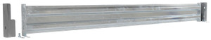 Vestil Galvanized Steel 2 Ribbed Drop In Style Guard Rail - 102 In. Length - Gray