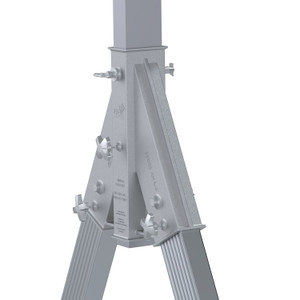 Vestil Aluminum Fixed Gantry Crane with Phenolic Locking Casters - 10 Ft. x 10 Ft. 4000 lb - Silver