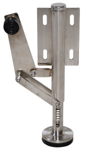 Vestil Stainless Steel Right Mount Hand Operated Floor Lock - 10 to 12 In. Height - Silver