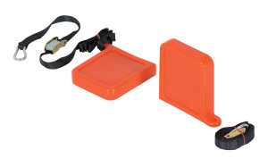 Vestil Thin Polyurethane Fork Tip Protector - 5-5/8 In. x 3/4 In. Fork Pocket - Orange