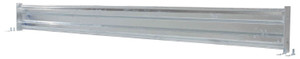 Vestil Galvanized Steel 2 Ribbed Bolt On Style Guard Rail - 102 In. Length - Gray