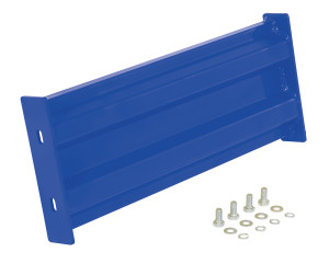 Vestil Steel 2 Ribbed Bolt On Style Guard Rail - 18 In. Length - Blue
