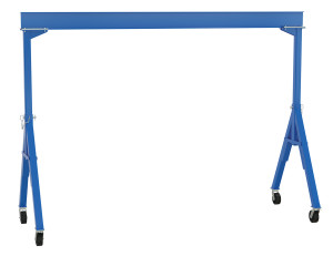Vestil Steel Fixed Gantry Crane with Phenolic Casters - 15 Ft. 6000 lb - Blue