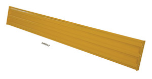 Vestil Steel 3 Ribbed Bolt On Style Guard Rail - 113.875 In. Length - Yellow
