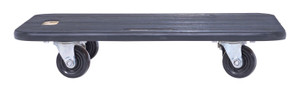 Vestil Fiber Wood Dolly with Rubber Casters - 18 In. x 24 In. 800 lb - Black