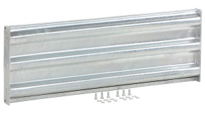 Vestil Galvanized Steel 3 Ribbed Bolt On Style Guard Rail - 41.875 In. Length - Gray
