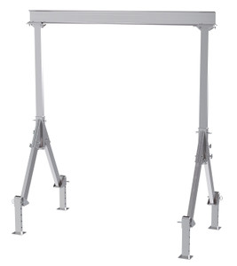 Vestil Aluminum Fixed Height Gantry Crane With Adjustable Leveling Option 10 ft. X - 10 ft. 4000 lb - Silver