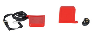 Vestil Thin Polyurethane Fork Tip Protector - 5-5/8 In. x 3/4 In. Fork Pocket - Red