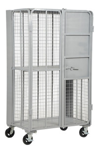 Vestil Steel Folding Security Truck - 27 In. x 44 In. 2000 lb - Silver