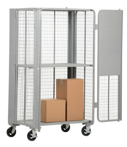 Vestil Steel Folding Security Truck - 27 In. x 44 In. 2000 lb - Silver