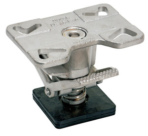 Vestil Stainless Steel Adjustable Floor Lock - 6-1/4 to 8 In. Height - Silver