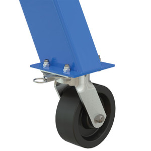 Vestil Steel Fixed Gantry Crane with Phenolic Casters - 20 Ft. 6000 lb - Blue