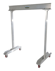 Vestil Aluminum Portable Work Area Gantry Crane - 47-3/4 In. L x 144 In. W x 93-13/16 In. H 2,000 lb - Silver