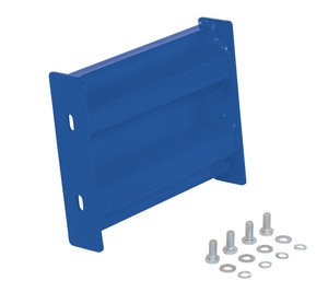 Vestil Steel 2 Ribbed Bolt On Style Guard Rail - 6 In. Length - Blue