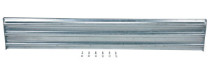 Vestil Galvanized Steel 3 Ribbed Bolt On Style Guard Rail - 89.875 In. Length - Gray